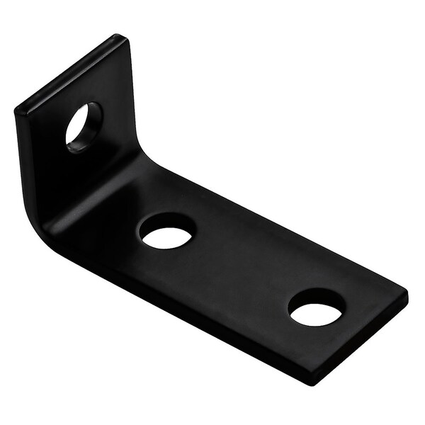 Hampton Products Hampton 3-1/2 in. H X 1-1/2 in. W X 3/16 in. D Black Steel Offset Leg Corner Brace 01-3405-307 - main